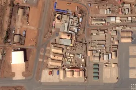 This handout satellite image taken by 2026 Planet Labs