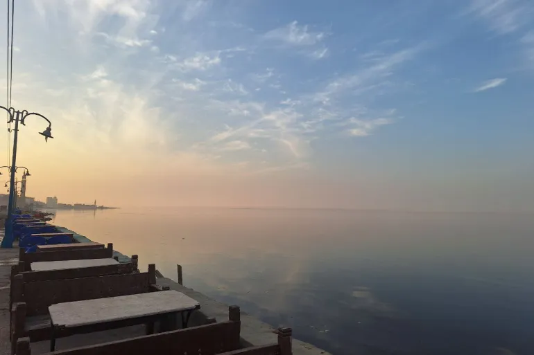 Sunset over Lake Qarun