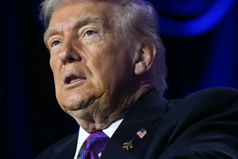 US President Trump speaks during the National Prayer Breakfast at the Washington Hilton in Washington, DC on February 5, 2026. (Photo by SAUL LOEB / AFP)