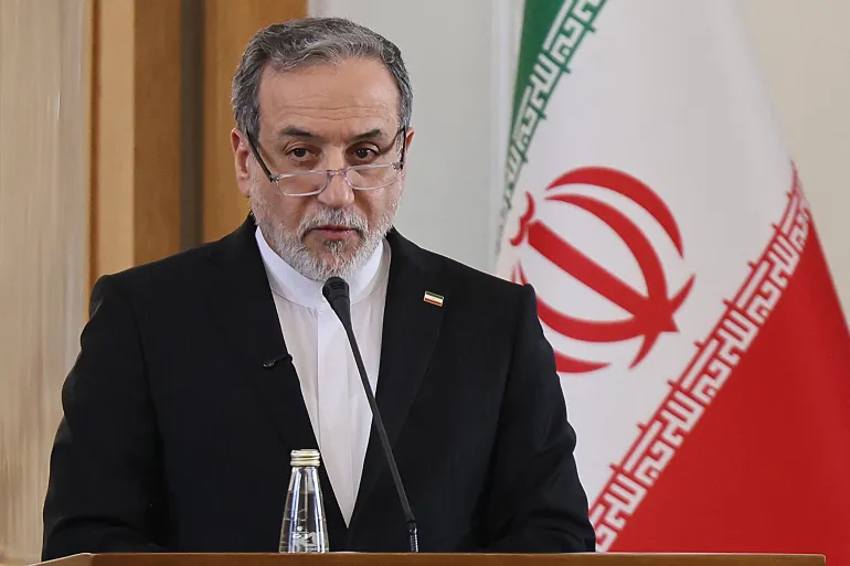 (FILES) Iranian Foreign Minister Abbas Araghchi attends a joint press conference with his Iraqi counterpart Fuad Hussein, in Tehran on January 18, 2026.